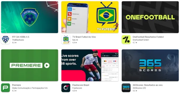 Aplicativos Android Assistir Futebol ao Vivo
