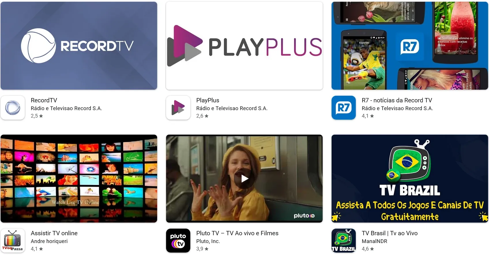 Assistir Rede Record ao Vivo - Play Plus e Apps PlayStore