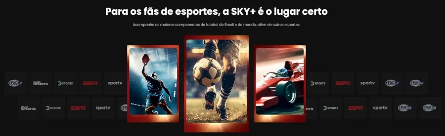 SKY+ TV - Canais de Futebol e Esportes