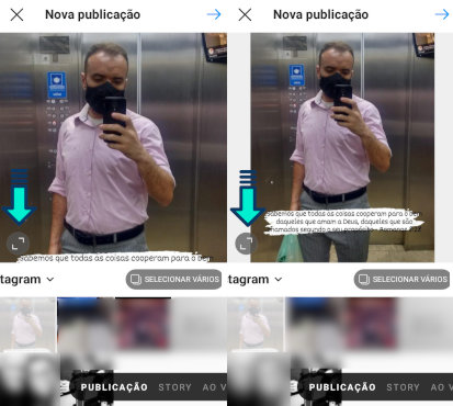 como postar foto inteira pelo instagram nativo