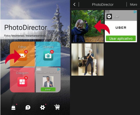 Editar escolher foto PhotoDirector App