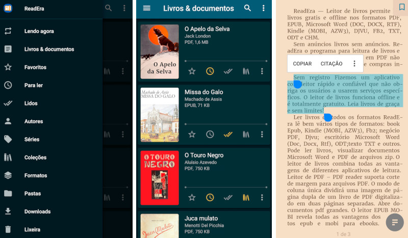 readera aplicativo de livros para ler